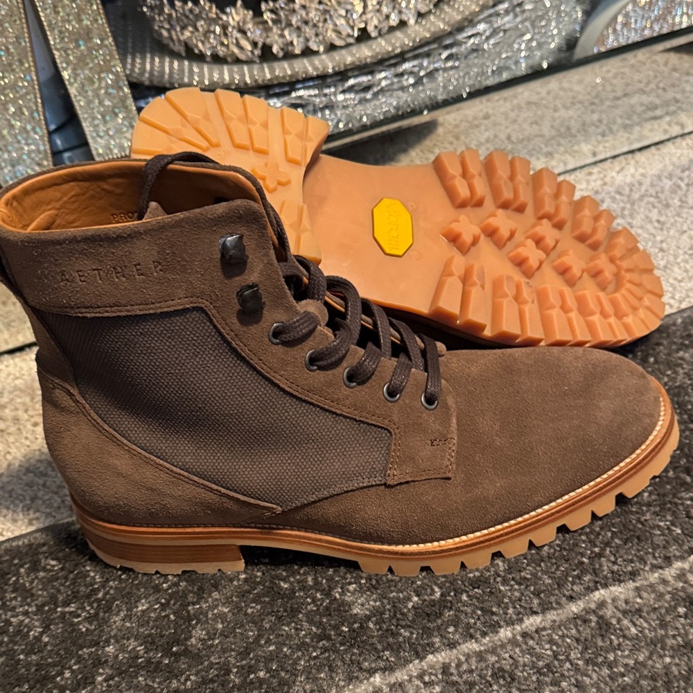 Aether Ojai City Boot Bison Brown Leather Men's Boots size 10